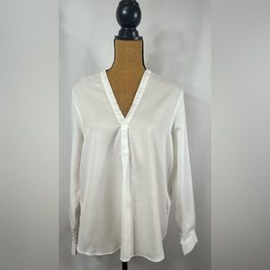 NWT Billy Reid White Tencel Top Size Medium